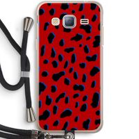 Red Leopard: Samsung Galaxy J3 (2016) Transparant Hoesje met koord