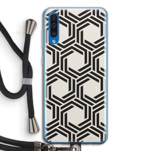 Geometrisch patroon: Samsung Galaxy A50 Transparant Hoesje met koord