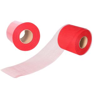 Tule stof op rol - 2x - rood - 7.5cm x 20meter - Organza/mesh decoratie stoffen