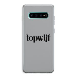 Topwijf Grijs Zwart: Samsung Galaxy S10 Plus Transparant Hoesje
