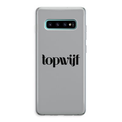Topwijf Grijs Zwart: Samsung Galaxy S10 Plus Transparant Hoesje