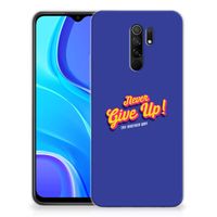 Xiaomi Redmi 9 Siliconen hoesje met naam Never Give Up