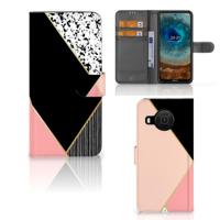 Nokia X10 | Nokia X20 | Book Case | Zwart Roze Vormen
