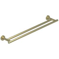 Handdoekrek IVY Dubbel Wandmodel 60 cm Geborsteld Mat Goud PVD IVY