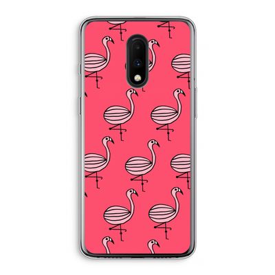 Flamingo: OnePlus 7 Transparant Hoesje
