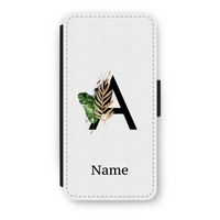 Charcoal Flora: iPhone 7 Flip Hoesje