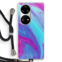 Zweverige regenboog: Huawei P50 Pro Transparant Hoesje met koord Zweverige regenboog: Huawei P50 Pro Transparant Hoesje met koord