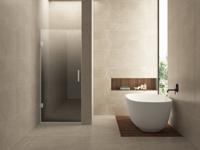 Glas voor nisdeur Wiesbaden Less | 80x200 cm | Links | Spiegelrook- naar helder glas