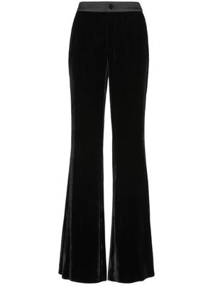 Philipp Plein pantalon évasé à patch logo - Noir