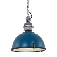 Steinhauer Hanglamp Bikkel blauw met metaalgrijs 7586PE