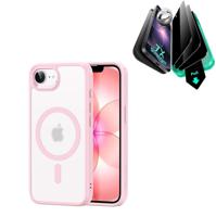 iPhone 17e Bundle Classic Hybrid Magnetic Case & Armorite® Privacy Screen Protector - Frosted Bubblegum Pink