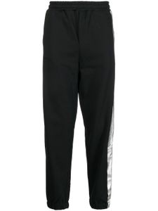 Helmut Lang pantalon de jogging à bandes métallisées - Noir