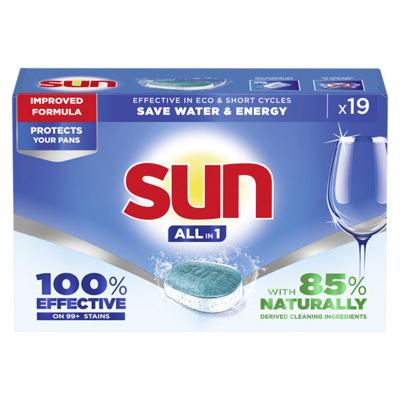 Sun Vaatwastabletten All-in-1 - Geschikt voor pannen - 19 stuks