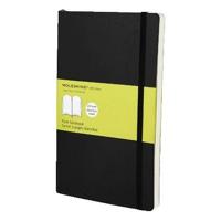 Notitieboek Moleskine large 130x210mm blanco soft cover zwart
