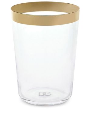 Dolce & Gabbana set de deux verres à bordures contrastantes - Blanc