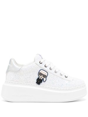 Karl Lagerfeld baskets Anakapri à détail de paillettes - Blanc