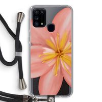 Pink Ellila Flower: Samsung Galaxy M31 Transparant Hoesje met koord Pink Ellila Flower: Samsung Galaxy M31 Transparant Hoesje met koord