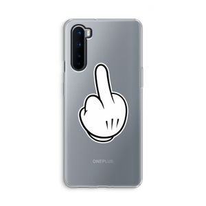 Middle finger black: OnePlus Nord Transparant Hoesje