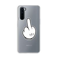 Middle finger black: OnePlus Nord Transparant Hoesje Middle finger black: OnePlus Nord Transparant Hoesje