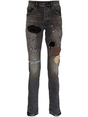 Purple Brand jean skinny à design patchwork - Noir