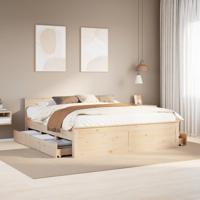 Bedframe zonder matras met hoofdbord grenenhout 180x200 cm