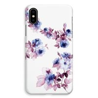 Waterverf bloemen: iPhone XS Max Volledig Geprint Hoesje