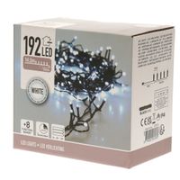 Kerstverlichting op batterij helder wit buiten 192 lampjes - thumbnail