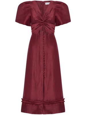 Rebecca Vallance Midi-jurk met gedraaid detail - Rood Rebecca Vallance Midi-jurk met gedraaid detail - Rood