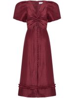Rebecca Vallance Midi-jurk met gedraaid detail - Rood - thumbnail
