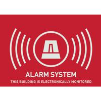 ABUS AU1315 Waarschuwingssticker Alarmsysteem Taal Engels (b x h) 74 mm x 53 mm