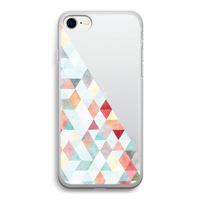 Gekleurde driehoekjes pastel: iPhone SE 2020 Transparant Hoesje