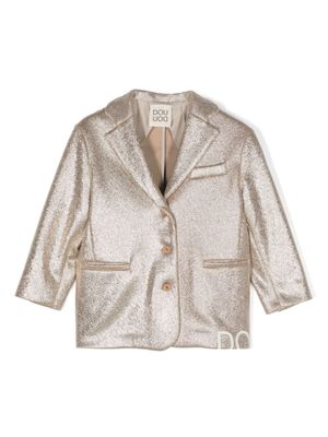 Douuod Kids blazer à boutonnière croisée - Or