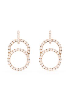 Courbet boucles d'oreilles Celeste en or rose recyclé 18ct pavées de diamants créés en laboratoire