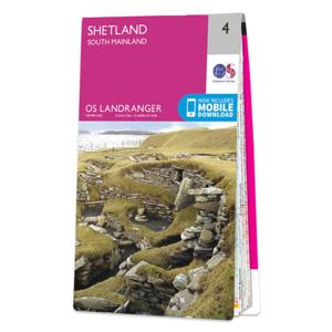 Wandelkaart - Topografische kaart 004 Landranger Shetland - South Main