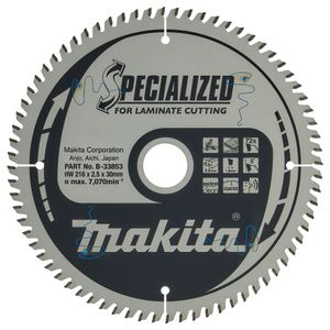 Makita Accessoires Afkortzaagblad | Laminaat | 216X30X2,5 72T5G - B-33853