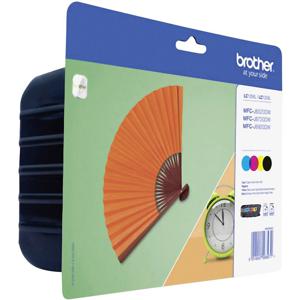 Brother Inktcartridge LC-129XL, LC-125XL Origineel Combipack Zwart, Cyaan, Magenta, Geel LC129XLVALBPDR