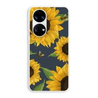 Sunflower and bees: Huawei P50 Transparant Hoesje