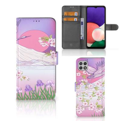 Samsung Galaxy A22 5G | Telefoonhoesje | Met pasjeshouder | Bird Flying