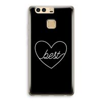 Best heart black: Huawei P9 Transparant Hoesje