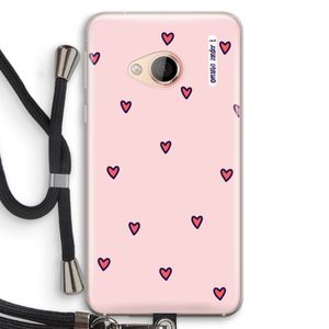 Hartjes: HTC U Play Transparant Hoesje met koord