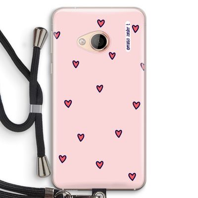 Hartjes: HTC U Play Transparant Hoesje met koord