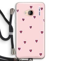 Hartjes: HTC U Play Transparant Hoesje met koord