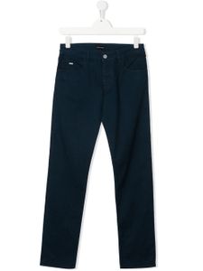 Emporio Armani Kids jean skinny à coupe cinq poches - Bleu