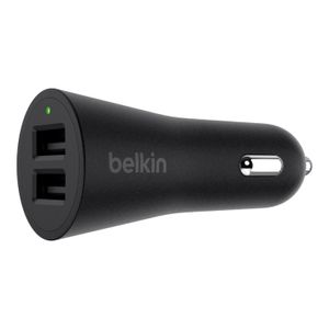 Belkin BOOST UP Autolader met 2 poorten Lightning-kabel 2.4A zwart - F8J221BT04-BLK