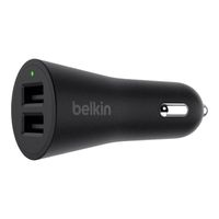 Belkin BOOST UP Autolader met 2 poorten Lightning-kabel 2.4A zwart - F8J221BT04-BLK - thumbnail