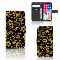 Apple iPhone Xr Hoesje Gouden Bloemen