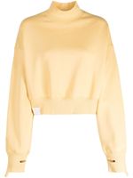 izzue sweat crop à logo brodé - Jaune