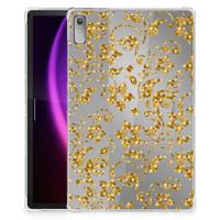 Lenovo Tab P11 Gen 2 | Siliconen hoesje | Gouden Bloemen