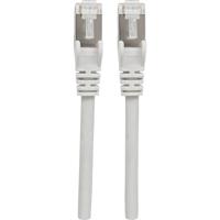 Intellinet 317177 RJ45 Netwerkkabel, patchkabel CAT 6A S/FTP 7.50 m Grijs Folie afscherming, Afscherming gevlochten, Halogeenvrij 1 stuk(s)