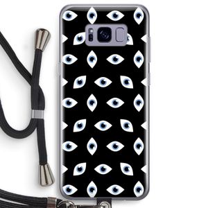 Eyes pattern: Samsung Galaxy S8 Plus Transparant Hoesje met koord